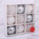 Set of balls plastic D-8 cm, 9 pcs "frost" mesh, white silver