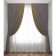 Set of curtains "Latur", size 170 x 270 cm, gray / dark - beige