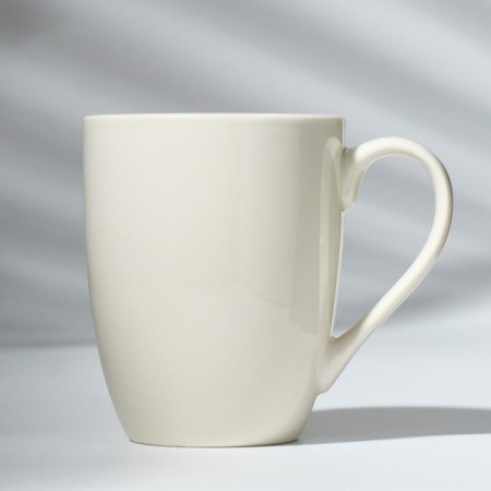 Ceramic mug with a spoon "Grandma", 310 ml, white color-2