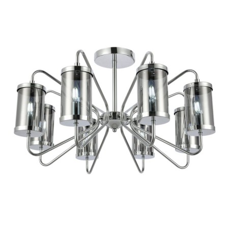 Ceiling EVOLUCE lamp. Sle102302-08. Valieri. 8x40 watts, E14, 68x68x39 cm, chromium color