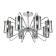 Ceiling EVOLUCE lamp. Sle102302-08. Valieri. 8x40 watts, E14, 68x68x39 cm, chromium color