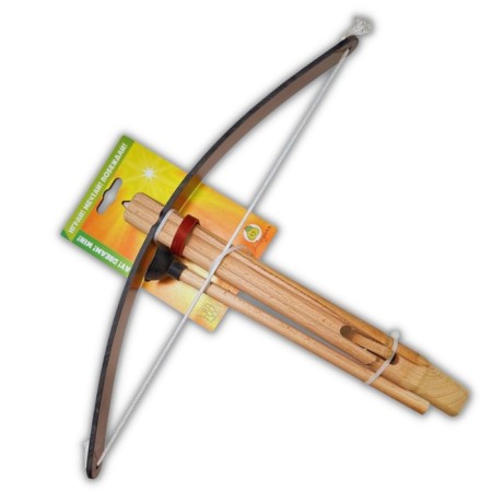 Crossbow with a mini handle with a plastic arc, 29 cm, from a beech