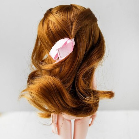 Hair for dolls "wavy with a tail" size is small, color 16a-3