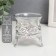 Glass candlestick, 1 candle "Flower" silver 6.5x6x6 cm