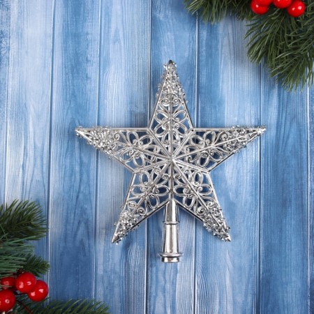 Top "Star of openwork glow" 14.5x14 cm, silver
