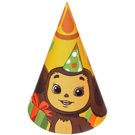 Paper cap "Happy Birthday", Cheburashka-1