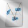 Pendant-cooker "mini" Hams's hand, white-blue color in gold, 38 cm