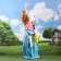 Garden figure "Rabbit with a basket and an umbrella" 73x40cm