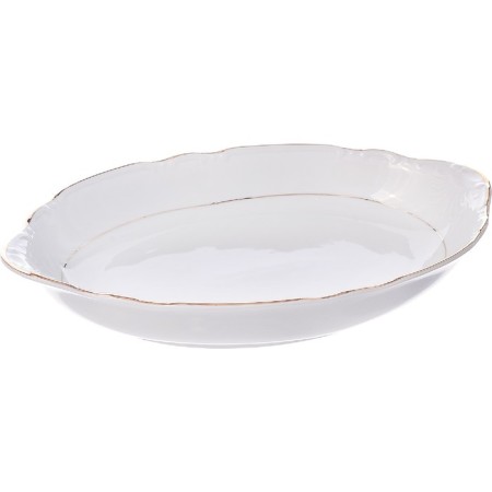 Constance bread dish, Golden thread decor, Gold Golden, 33 x 20 x 5 cm