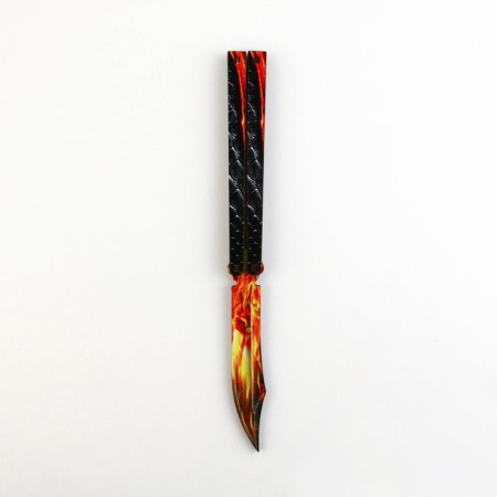 Wooden weapons, children's souvenir “fire”, designer knife, 14 x 9.1 x 3.2 cm-1