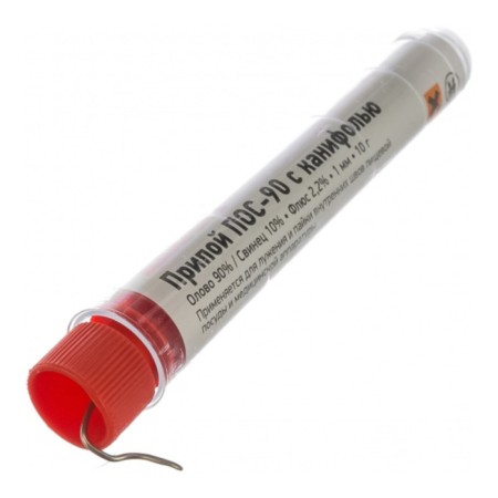 Solder with rosin Rexant, 10 g, d = 1 mm, tin 90% lead 10%-3