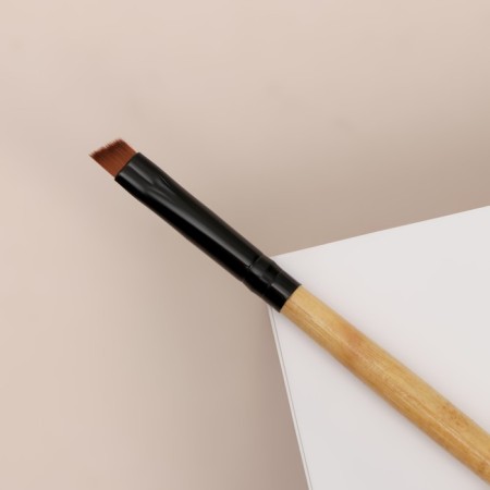 Makeup brush, beveled, 18 (± 1) cm, beige color-2