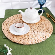 Serving napkin, D 37 x 0.5 cm, wicker, water hycinth
