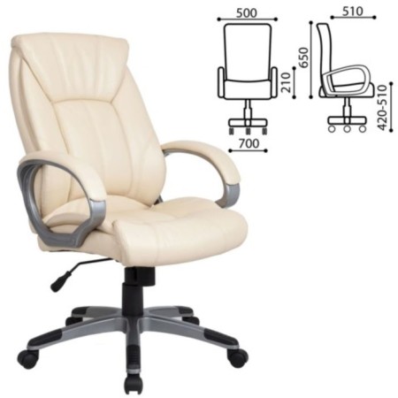 Office armchair Brabix Maestro ex-506, eco-leather, beige