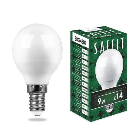 LED LED SAFFIT, G45, 9 W, E14, 4000 K, 810 lm, 220 °, 80 x 45