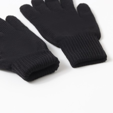 Gloves double, black color, rr 22-2