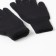 Gloves double, black color, rr 22