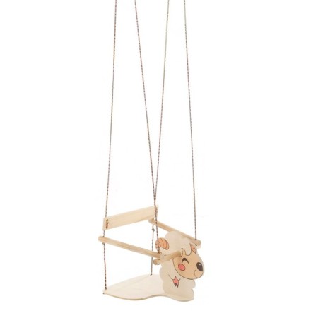 Suspended chair "lamb", wooden, seat 30 × 30cm
