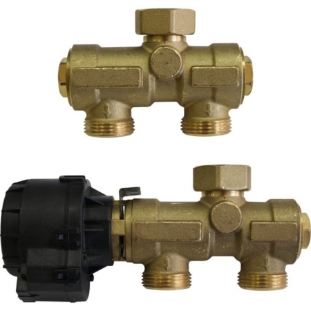 A three-way valve set for a boiler + boiler Stout SFB -0001-000001