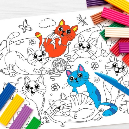 Magar-coloring reusable "Kitty"-3
