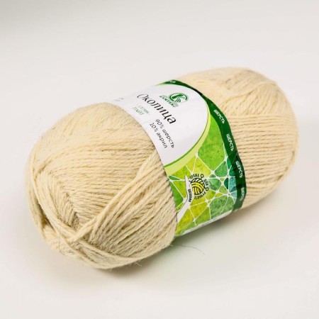 Yarn "Okolitsa" 90% wool, 10% acrylic 250m/100g (001 harsh)-1