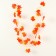 Decor "Girland from the leaves" Length: 2.4 m, width: 17 cm, red-yellow color