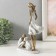 Polystone souvenir "Mom and son on a walk with a dog" 16x7.5x24 cm