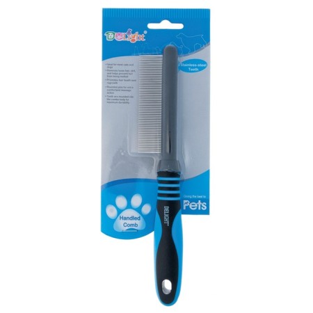 Delight comb, with rings, 56 teeth 20 mm, black and blue-3