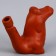 Ceramic "crocodile" whistle for painting 3.4x7.5x5.1 cm