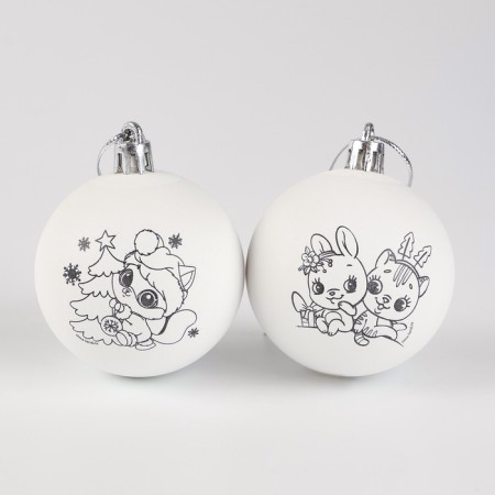 New Year's set for creativity. Christmas tree balls for the coloring "The Magic of the New Year", 2 pcs-4