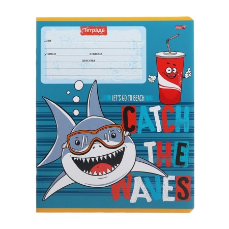 Notebook of 12 sheets in the Shark-Surfer cage, covered cardboard, offset block, mix-6