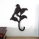 Decorative metal hook "Bird and leaves" 18x12x4 cm