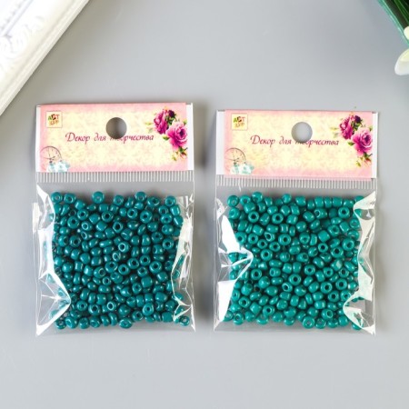 Round beads 6/0 "Dark green neon" 20 g-3