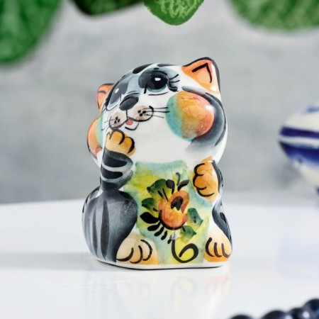 Сувенир "Кот Ласка", гжель, цвет-5