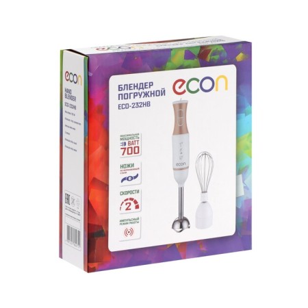 ECON ECO-232HB, 700 W, 2 speeds, 2 nozzles, white and beige-3