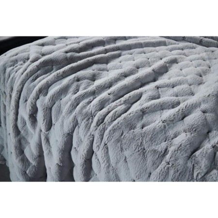 Bernard bedspread, size 160x220 cm, light gray color-3