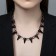 Necklace "spikes", color gray metal, l = 45 cm