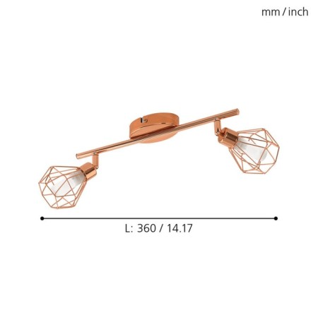 Zapata lamp, 2x2.5W G9, 3000k, 600lm, color copper-3