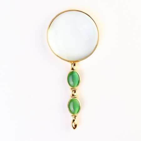 Lupa classic gold with stone, multiplicity 2, lens 65mm-1