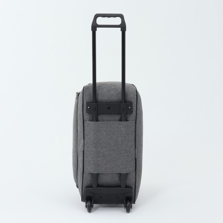 Road bag on wheels, outer pocket, gray color-2