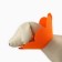 Soft collar for animals Fright, orange cent, size m