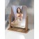 Bamboo desktop mirror, mirror surface 15.7 × 20.5 cm, beige