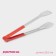 Forceps kitchen shares "brightness", 201 steel, 28.5 × 4.5 cm, red color