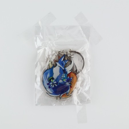 Key keychain 2 pcs "Foxes"-9