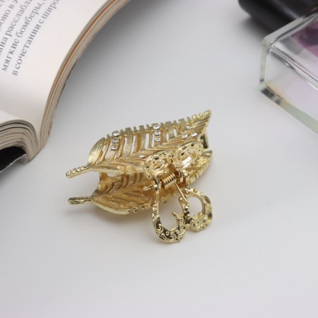 Hair crab "Leila" sheet, 5 cm, gold-1