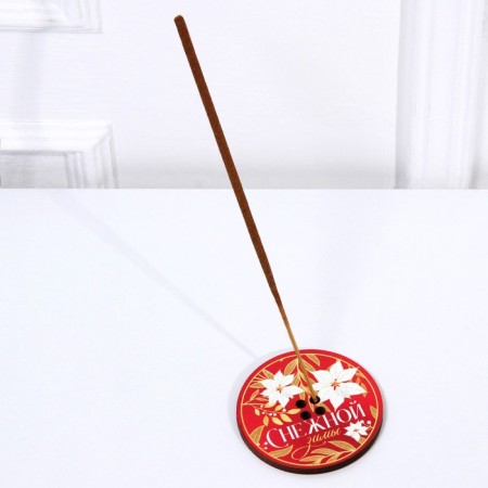 Snow Winter incense stand, d = 6 cm-3