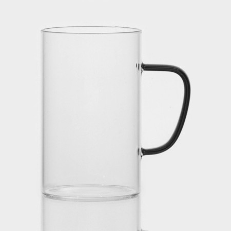 Glass mug for brewing with metal sieve, 550 ml-5