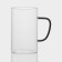 Glass mug for brewing with metal sieve, 550 ml
