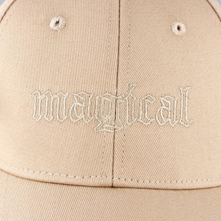 Women's cap magical, beige color, rr 56-6