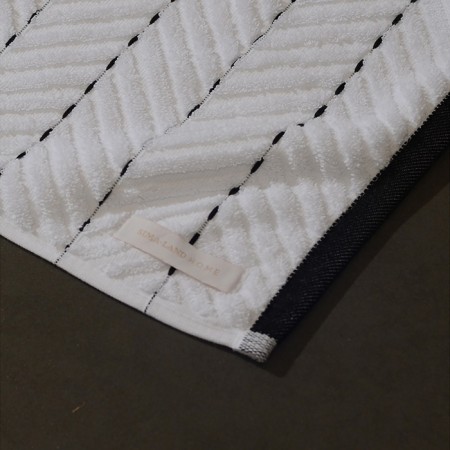 Terrier rug Sl Home: Lines "Blanc de Blanc" 50x70 cm, 100% cotton, 750 g/m2-1